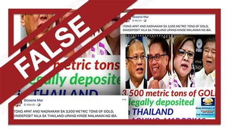 FALSE: Aquino admin officials 'stole, deposited' 3,500 metric tons .